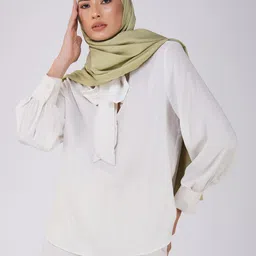 ana Solid Polyester Women Green Scarf, Stole-picture-31