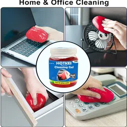 HOTKEI Red (500 gm)Multipurpose Laptop Pc Keyboard Dust Cleaner Cleaning Slime Gel for Computers, Gaming, Laptops, Mobiles image 3
