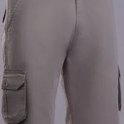 nivasu Solid Men Grey Cargo Shorts image 4