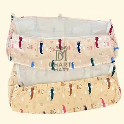 dharti mart Hanging Cradle with Mosquito Net| Cotton Baby Swing Jhula for Newborns Pack of 2-picture-15