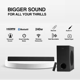 PHILIPS TAB7007/94 Dolby Digital with Wireless subwoofer 240 W Bluetooth Soundbar image 2
