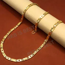 rkb sales 1 gm high quality gold plated mens chain Gold-plated Plated Alloy Chain image 2