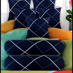 urmila creation Microfibre Bolster Pack of 7 Stripes 5 Cushion 2 Bolster-picture-31