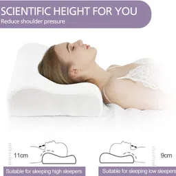 viv-atiq Memory Foam Orthopaedic Pillow Pack of 1 Solid Cervical Contour , Stomached, Anti-Snoring, Side Sleepers image 2