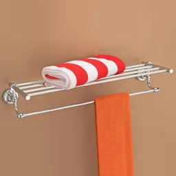 plantex Stainless Steel 304 Grade Towel Rack with Skyllo Bathroom Accessories Set-5pcs Silver Towel Holder image 5