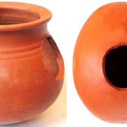 zenrise Set of 2 Clay Pot for Birds for Egg Laying and Breeding Bird House-picture-15