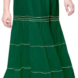 unik Women Regular Fit Dark Green Viscose Rayon Trousers image 4