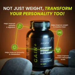 ayuvya New and Improved Formula Gain+ Muscle Mass Gainer I 100% Ayurvedic Weight Gainer Weight Gainers/Mass Gainers image 5