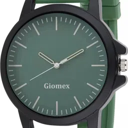 giomex Trendy watch for men & boys Analog Watch - For Men & Women GX-Green Plain Green Silicone Strap image 2