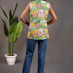 the behruz theory Floral Print Women Waistcoat image 2