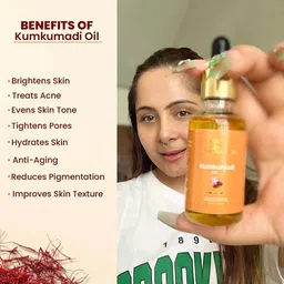 veda harvest kumkumadi oil/Kumkumadi tailam for glowing skin | Skin brightening image 2