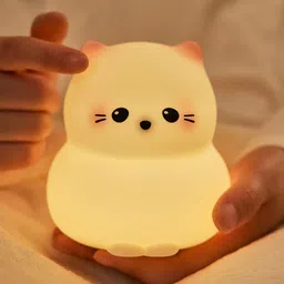 unzag Cute Cat Kitty_Lamp with 3 Brightness Levels Tap Control with Timer Boys Girls Night Lamp-picture-46