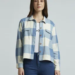 pepe jeans Women Comfort Fit Fit Checkered Casual Shirt image 3