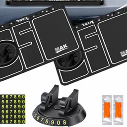 Silicone Anti-Slip Car Dashboard Mat With Car Perfume (Set of 2) Combo-image-7