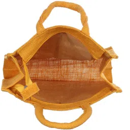 sainik's Access to Quality Durga Mata Jute Bags / Tiffin Jute Bag / Go Green Jute Bags Pack of 6 Grocery Bags image 5