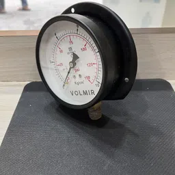 volmir 4 Inch MS Pressure Gauge 10kg/cm² | 140 PSI Industrial Bottom Connection Ring Gauge image 2