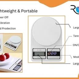Wrixty Weighing Scale, Digital Weight Machine, Weight Machine for Home Kitchen & Shop Weighing Scale image 3