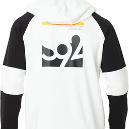 spykar Men Full Sleeve Color Block Hooded Sweatshirt image 3