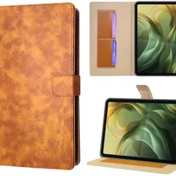 bigil Flip Cover for MOTOROLA Pad 60 Neo 11 inch, Magnetic Flip case Light brown-picture-16