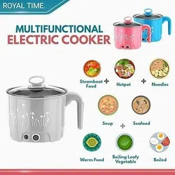 modexaglobal Multifunction Portable Electric Pot/Mini Cooker for Travel/Hostel Egg Cooker, Travel Cooker, Food Steamer, Egg Boiler image 4