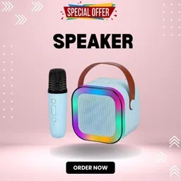 Sterling Bazaar 10W Bluetooth Speaker Wireless Karaoke Mic Speaker with RGB Light speakersWE336 10 W Bluetooth Home Audio Speaker-picture-22