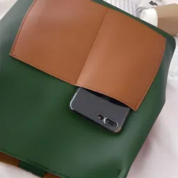 trendycraft Women Green, Tan Shoulder Bag image 2