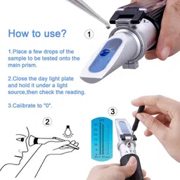 goodsbazaar Salinity Meter Salimeter 0-100 Erma Hand Refractometer (0-100%) Dual Scale Meter Hydrometer image 3