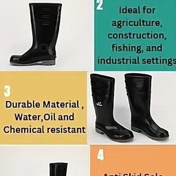 vaultex Pro Men’s PVC Gumboots for Industrial Purpose | Slip Resistance Boots For Men image 5
