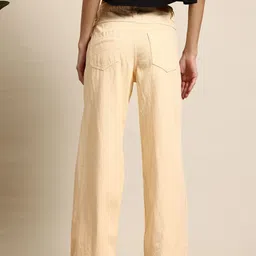 mast & harbour Women Boot-Leg Mid Rise Beige Jeans image 3