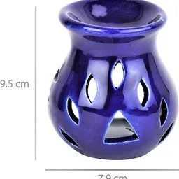 landslide Ceramic 97 Aroma Burner, Navy Blue (7.5 X 9.5 cm) Diffuser Set image 5