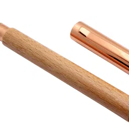 ledos Yiren 885 Natural Wood 22KGP Dualtone Fine Nib Fountain Pen image 2