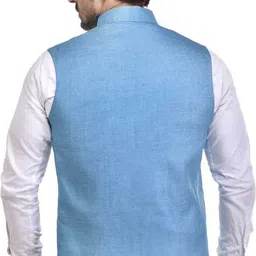 qitty Men Solid Single Breasted Festive & Wedding Blazer image 2