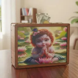 vasu creation Bal gopal Coin Bank image 5