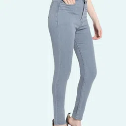 kitty fashion Women Relaxed Fit High Rise Grey Jeans image 4