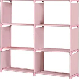 sb07 Plastic 8 Shelf Book Organizer Plastic Open Book Shelf image 3