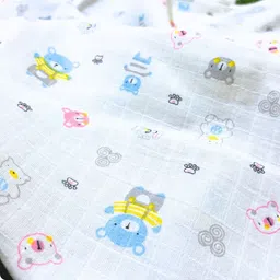 milu & moo Printed Single Swaddling Baby Blanket for AC Room image 2