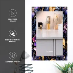 krelix Rectengalr Frameless CNC Polish Finishing Mirror for Wall - (12 X 18 Inch) Bathroom Mirror image 3