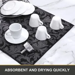 xaca Dish Drying Mat for Kitchen Counter Wet and Dry Microfiber Cleaning Cloth image 2
