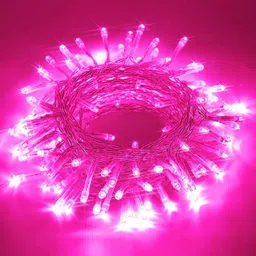 herikon 40 LEDs 11.5 m Pink Steady Ball Rice Lights image 2