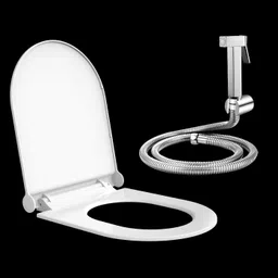 plantex Polypropylene, Brass Toilet Seat Cover-picture-7