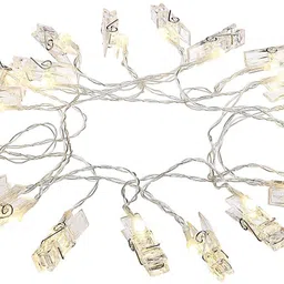 one trade india 16 LEDs 3.05 m Yellow Steady Clip Rice Lights image 3