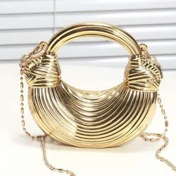 sai priya lifestyle Party Gold Clutch image 2