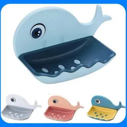 vrdh Fish Shape Cute Adhesive Waterproof Wall Mounted Soap Dish(PACK OF 4) 1.746-picture-35