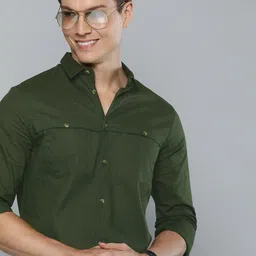 the indian garage co. Men Slim Fit Solid Casual Shirt-picture-19