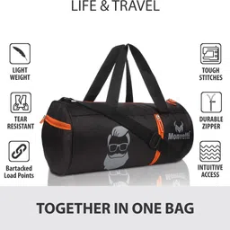 monvelli 20 L Hand Duffel Bag - GYM BAG - Black - Regular Capacity image 3