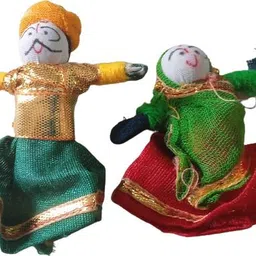 kanha Rajasthani COUPLE PUPPETS (Kathputli)/Marionettes (Pack 1 Pairs/2Pieces )-picture-25