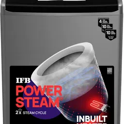 ifb 10 kg Power Dual Steam, Fully Automatic Top Load with In-built Heater Silver-picture-26
