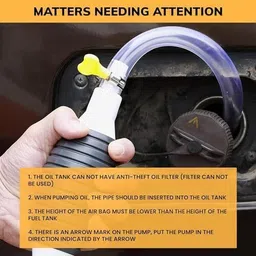 leyluko Manual Fuel Transfer Pump with Hose Plastic Funnel image 4