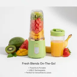 tech stone New Portable Blender | Low-Noise DC Motor | 400ml Unbreakable PC Jar 40 W Juicer image 2