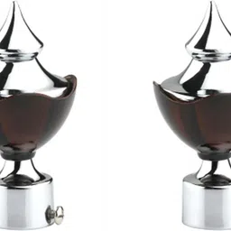 gloxy Silver, Brown Rod Rail Bracket, Curtain Knobs, Curtain Hooks, Curtain Rods Metal image 2